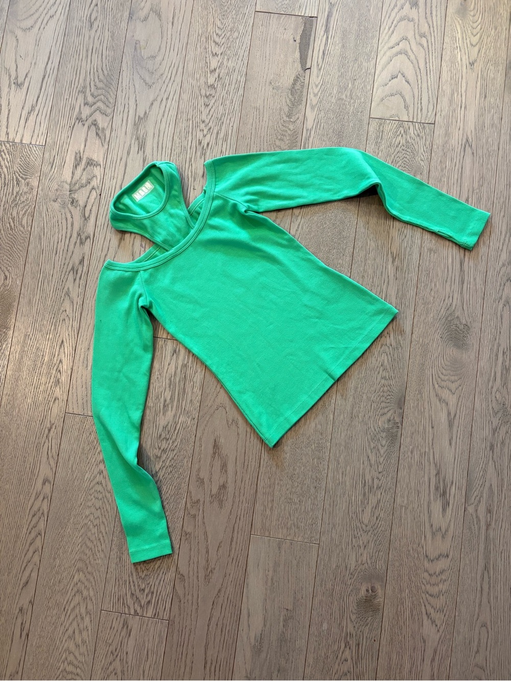 Bright Green Long Sleeve Knit Top